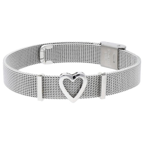 Pulsera acero y corazón aloy - LM06BR