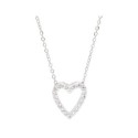 Cadena acero+ corazón aloy y circonitas - LM33CD