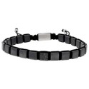 Pulsera hematites 6mm y acero  - MS031-GN