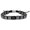 Pulsera hematites 8mm y acero  - MS032-GN