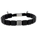 Pulsera hematites 8mm y acero  - MS032-N