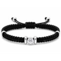 Pulsera macramé acero y circonitas - KNT004-1