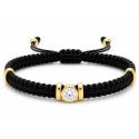 Pulsera macramé acero y circonitas - KNT004-2