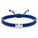 Pulsera macramé acero y circonitas - KNT004-6