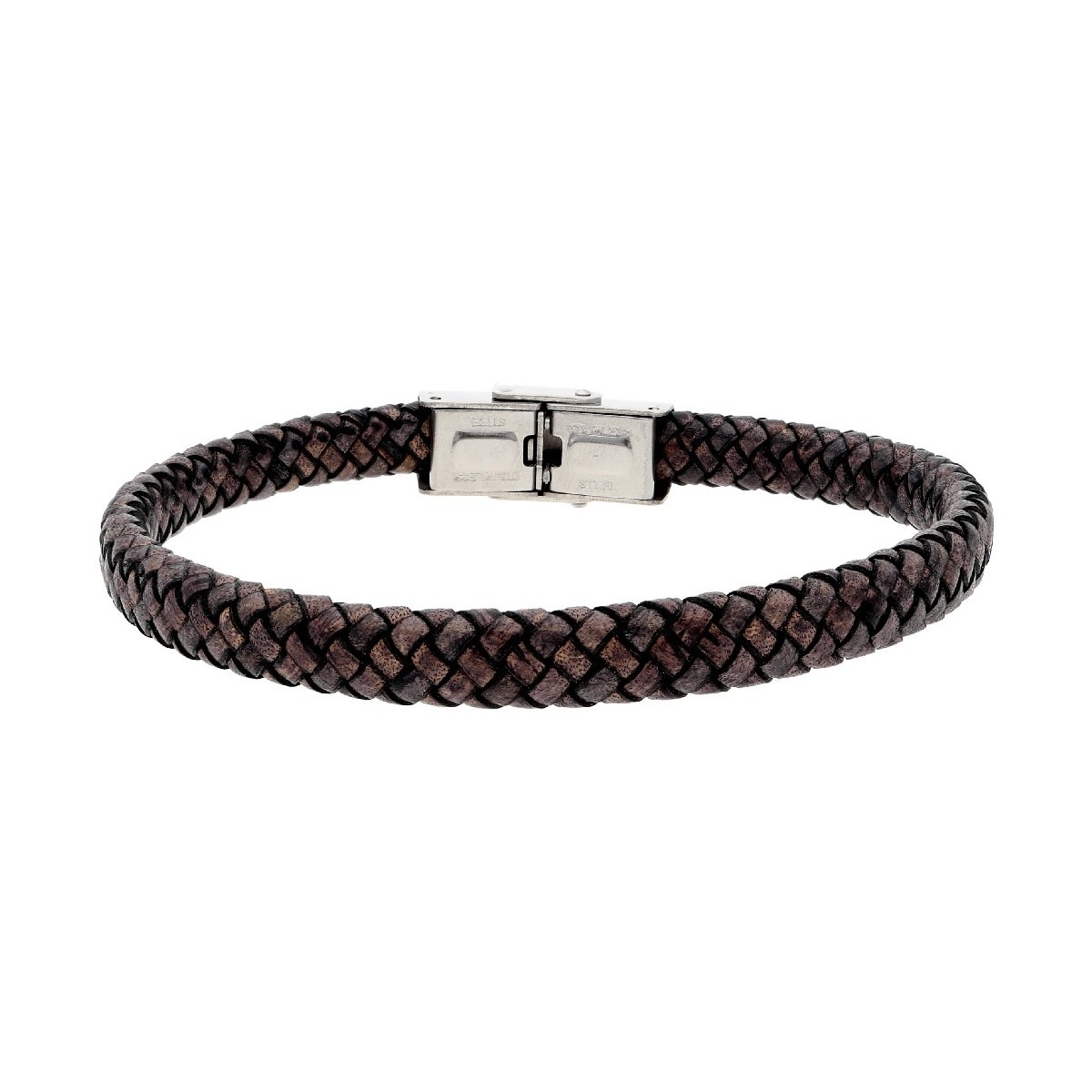 Pulsera piel y acero - 87BR053