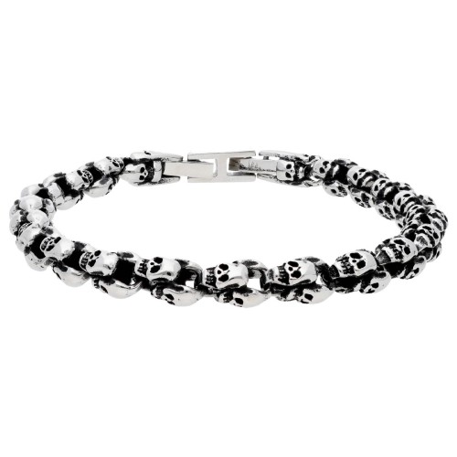 Pulsera acero calaveras - RB335
