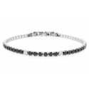 Pulsera acero y circonitas 3mmx21cm - MTC232-NB
