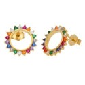 Pendientes plata y circonitas 14mm - LAD3157A-D