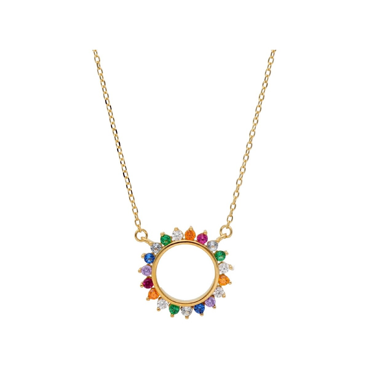 Colgante plata y circonitas 14mm - LAD3157CL-D