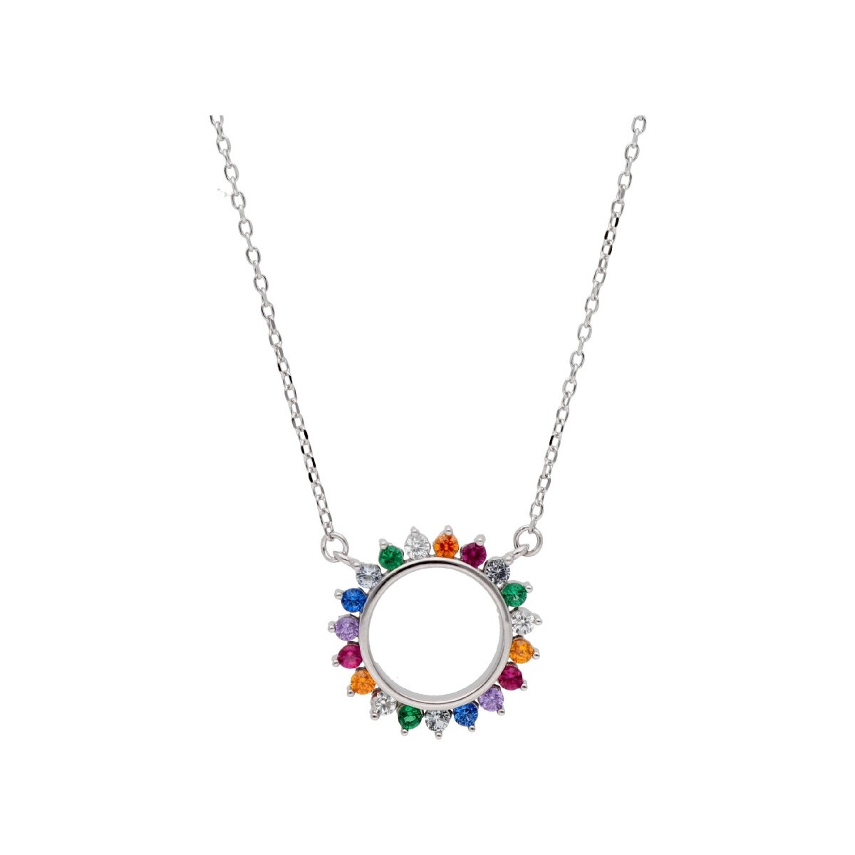 Colgante plata y circonitas 14mm - LAD3157CL
