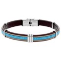 Pulsera piel y acero - 84BA1585-1