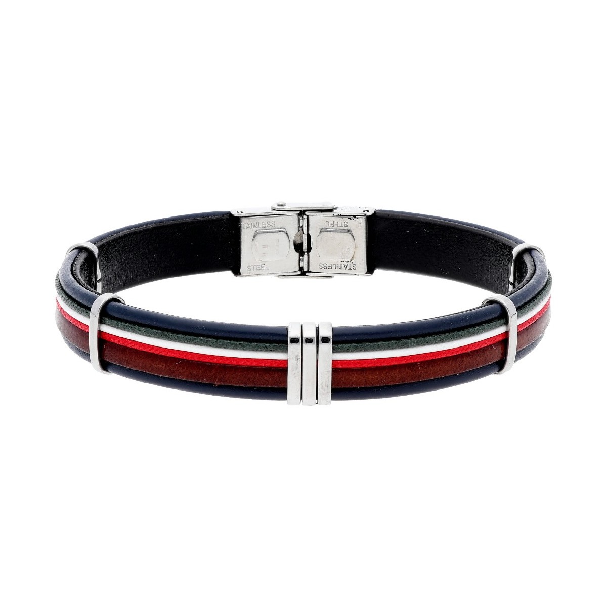 Pulsera piel y acero - 84BA1592