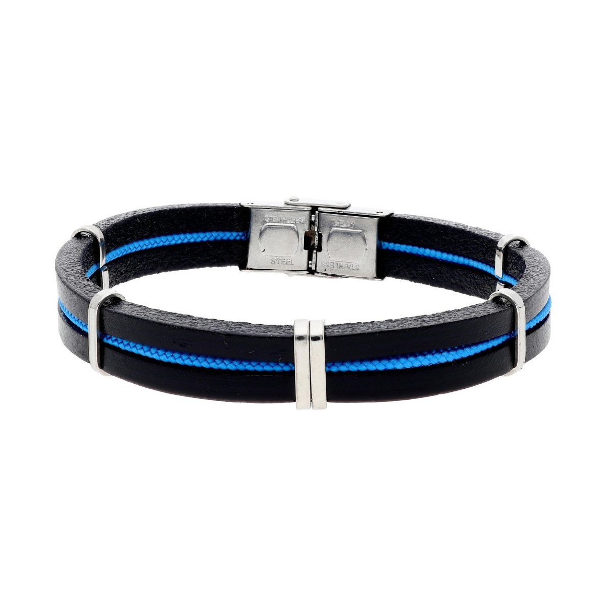 Pulsera piel y acero - 84BA1588-A