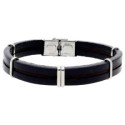 Pulsera piel y acero - 84BA1588-M