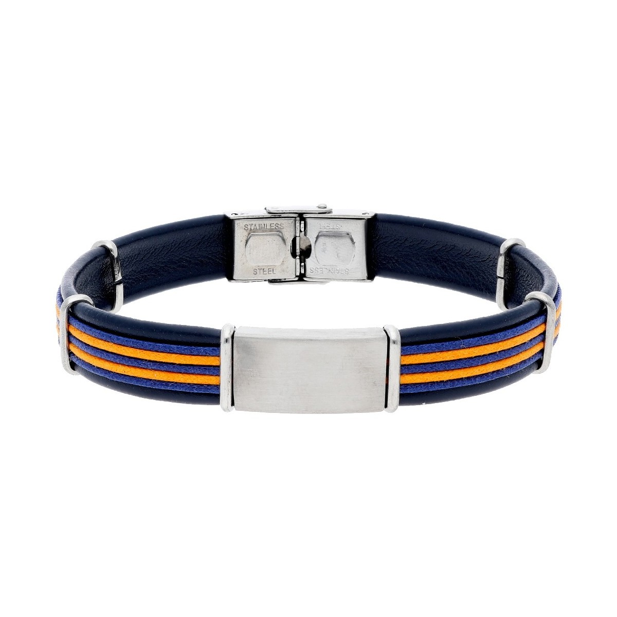 Pulsera piel y acero - 84BA1590