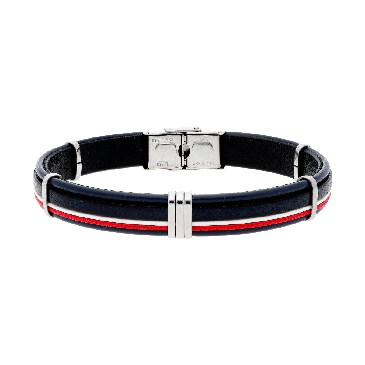 Pulsera piel y acero - 84BA1593