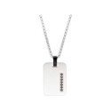 Placa acero y circonitas - RB326