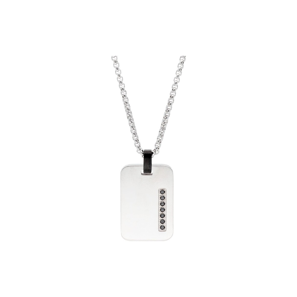 Placa acero y circonitas - RB326