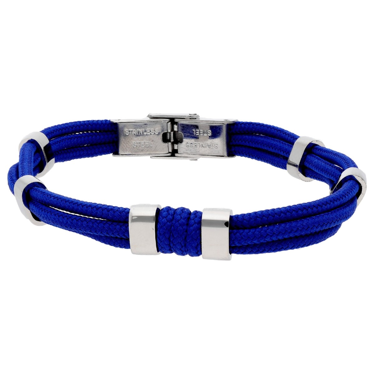 Pulsera cuerda náutika y acero - NTK076BR-A