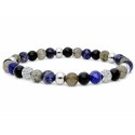 Pulsera acero, circo y piedras naturales - SHA001
