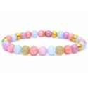 Pulsera acero, circo y piedras naturales - SHA005