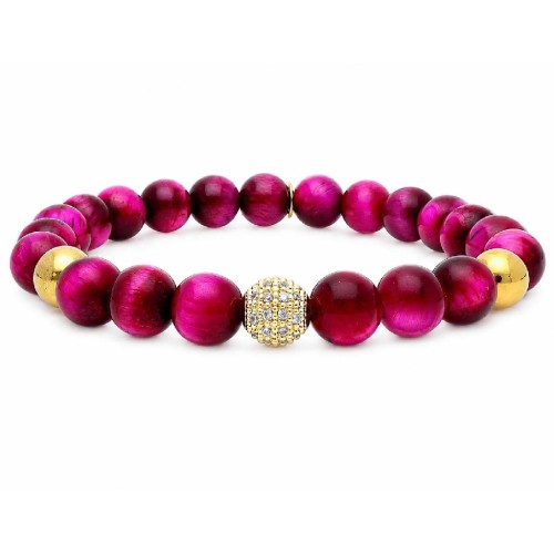 Pulsera acero, alloy, circonitas y PN - SHA049-R