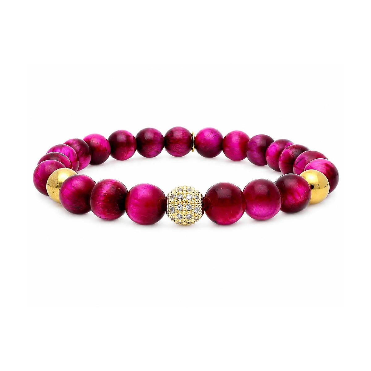 Pulsera acero, alloy, circonitas y PN - SHA049-R