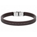 Pulsera piel acero - 87BR034-M