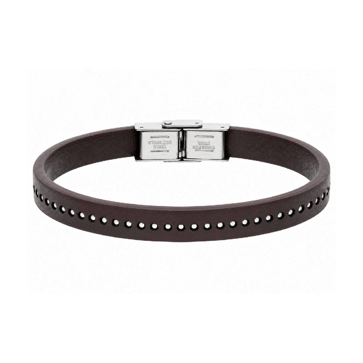 Pulsera piel acero - 87BR034-M