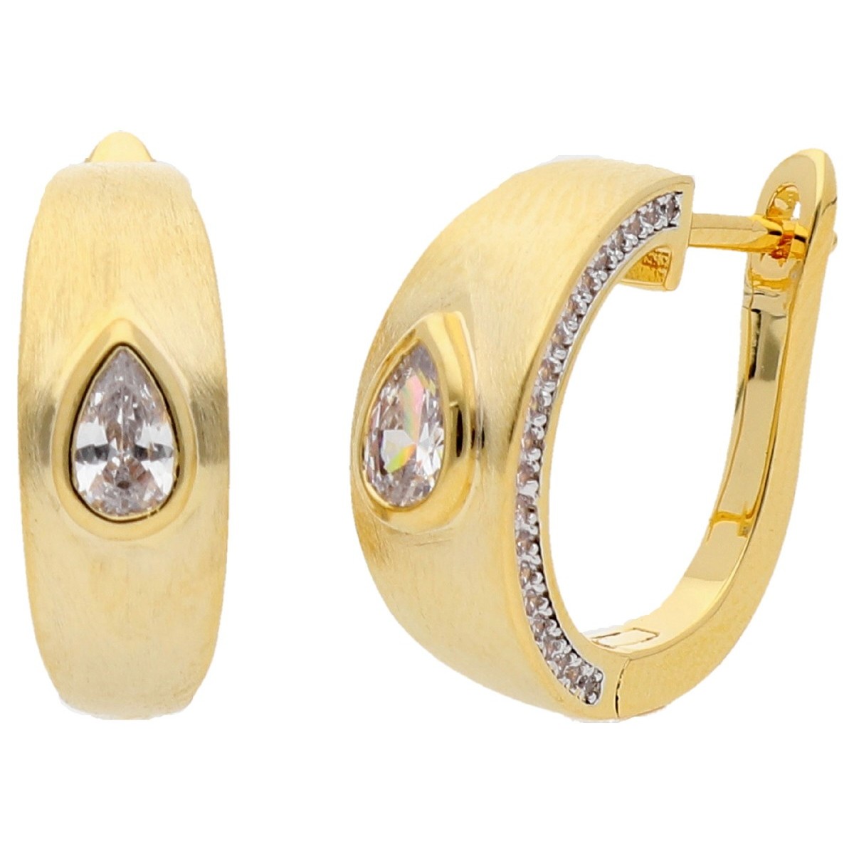 Pendientes aleación con baño de oro 18K - AKM017A-D