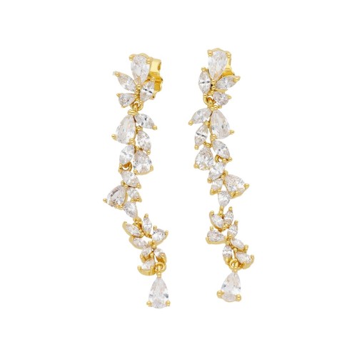 Pendientes aleación con baño de oro 18K - AKM029A-D