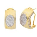 Pendientes aleación con baño de oro 18K - AKM013A-D