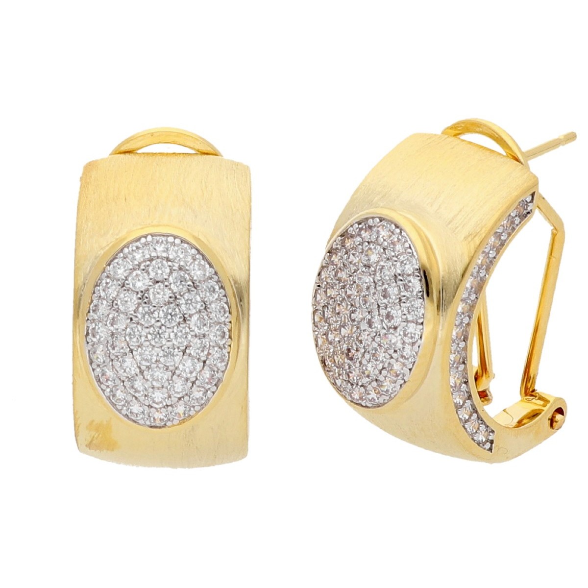 Pendientes aleación con baño de oro 18K - AKM013A-D