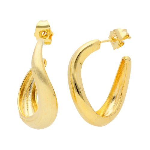 Pendientes aleación con baño de oro 18K - AKM020A-D